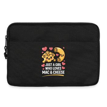 Mac & Cheese Lover - Kawaii Design - Laptop bag 13" - black - Front