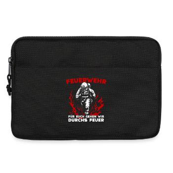 Feuerwehr - Für Euch Gehen Wir Durchs Feuer - Laptoptasche 13" - Schwarz - Vorne