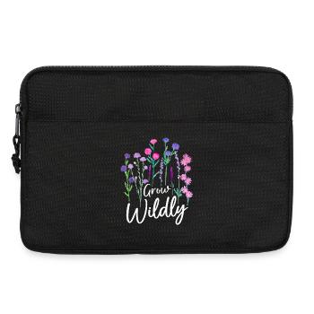 Wachse Wildblumen-Design - Laptoptasche 13" - Schwarz - Vorne