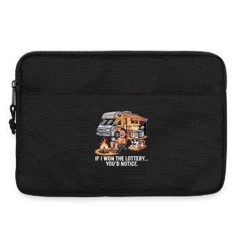 Funny If I Won The Lottery You'd Notice Yacht boat - Laptop bag 13" - black - Front