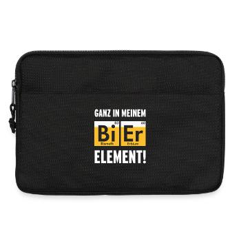 Ganz in meinem Bier Element - Laptoptasche 13" - Schwarz - Vorne