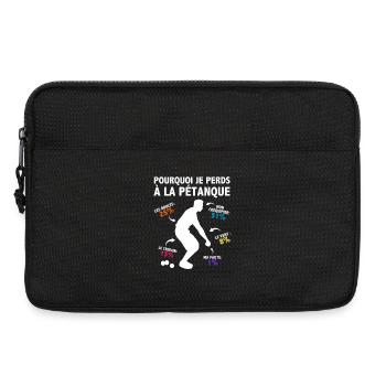 Why I lose at pétanque Statistical humor - Laptop bag 13" - black - Front