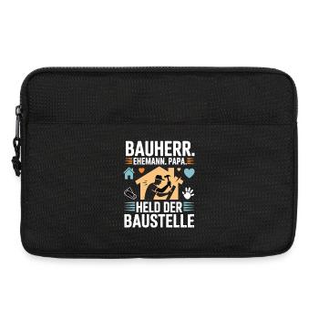 Builder for my family – Heart & Hammer Style - Laptop bag 13" - black - Front