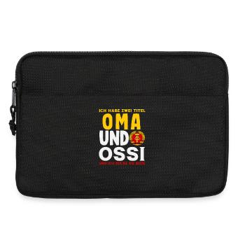 Oma Ossi Spruch Rocke Both GDR Stolz - Laptop bag 13" - black - Front