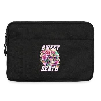 Fleurs Crâne Beauté Floraison - Sacoche pour ordinateur portable 13 pouces - noir - Devant