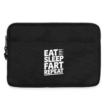 Eat Sleep Fart Repeat - Laptop bag 13" - black - Front