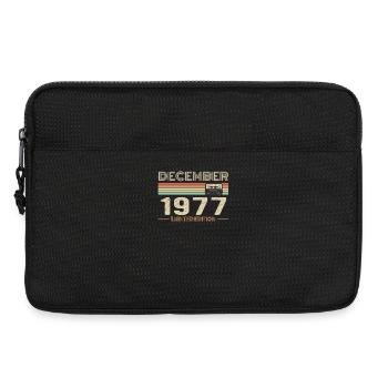 Dezember 1977 Geburtstag Dezember 1977 Dezember - Laptoptasche 13" - Schwarz - Vorne