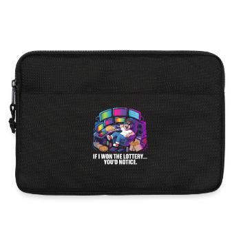 Funny If I Won The Lottery You'd Notice Yacht boat - Laptop bag 13" - black - Front