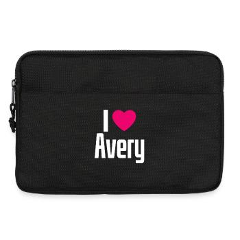 J’aime Avery Pink Heart J’aime Avery - Sacoche pour ordinateur portable 13 pouces - noir - Devant