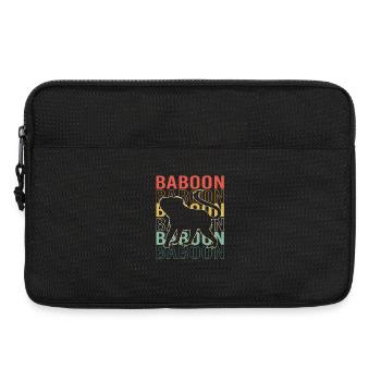 Baboon Pavian Primat Affe Affen - Laptoptasche 13" - Schwarz - Vorne