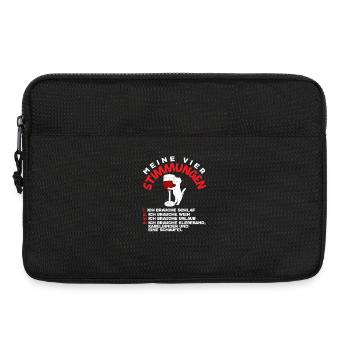 Meine vier Stimmungen Schlaf Wein Urlaub Schaufel - Laptoptasche 13" - Schwarz - Vorne