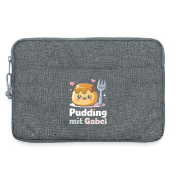 Pudding with fork - Laptop bag 13" - heather grey - Front