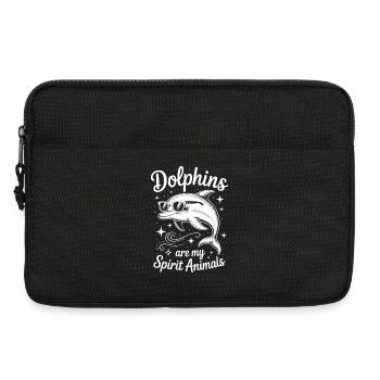 Delfin Spruch Delfine Lustiges Delfin Geschenk - Laptoptasche 13" - Schwarz - Vorne