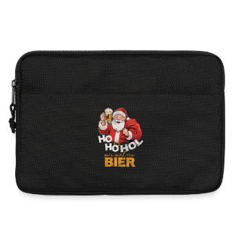 Ho ho Hol mir mal ein Bier Weihnachtsmann - Laptoptasche 13" - Schwarz - Vorne