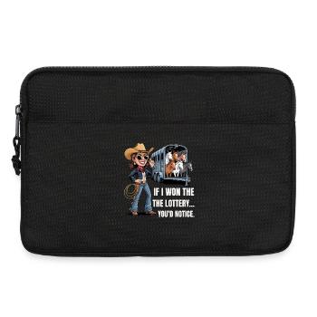 Funny If I Won The Lottery You'd Notice Yacht boat - Laptop bag 13" - black - Front