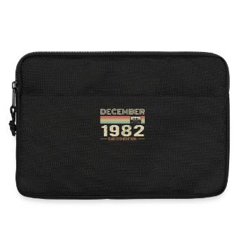 Décembre 1982 anniversaire Décembre 1982 Décembre - Sacoche pour ordinateur portable 13 pouces - noir - Devant