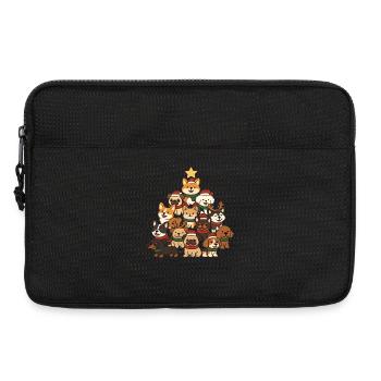Weihnachtsbaum aus Hunden – Lustiges Xmas - Laptoptasche 13" - Schwarz - Vorne