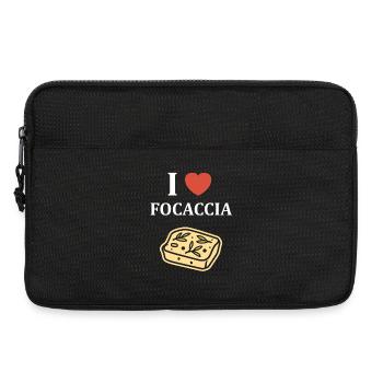 I Love Focaccia Illustration Bread - Laptop bag 13" - black - Front