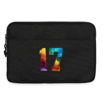 NO. 17 NUMBER 17 COLLEGE 17TH BIRTHDAY - Laptop bag 13" - black - Front