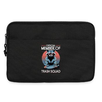 Funny Raccoon - Laptoptasche 13" - Schwarz - Vorne
