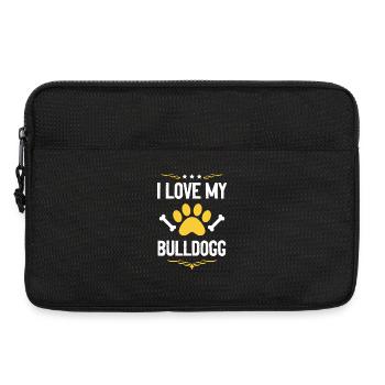 I Love My Bulldog Design - Laptoptasche 13" - Schwarz - Vorne