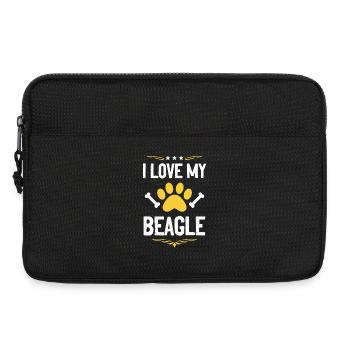 Ich liebe meinen Beagle - Laptoptasche 13" - Schwarz - Vorne
