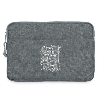 Things I Trip On While Hiking Funny Trail Humor - Laptop bag 13" - heather grey - Front