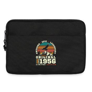 70 Jahre 1956 Vintage Retro Geburtstagsgeschenk - Laptoptasche 13" - Schwarz - Vorne