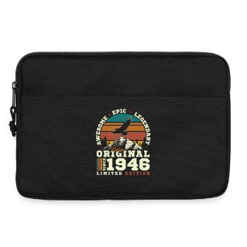 80 Years 1946 Vintage Retro Birthday Gift - Laptop bag 13" - black - Front