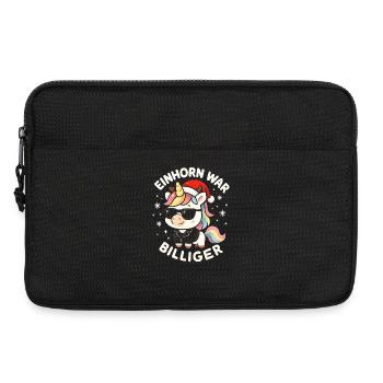 Weihnachten Spruch Humor Einhorn Lustig Rentier - Laptoptasche 13" - Schwarz - Vorne