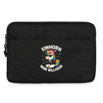 Weihnachten Spruch Humor Einhorn Lustig Rentier - Laptoptasche 13" - Schwarz - Vorne