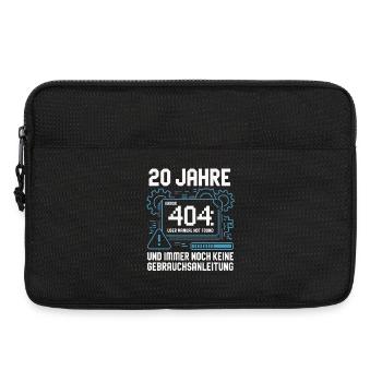 20 Jahre Technik 404 Fehler - Laptoptasche 13" - Schwarz - Vorne