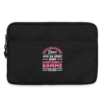 Mein Mann Musste Aufs Klo Lustiger Schützenfest - Laptoptasche 13" - Schwarz - Vorne