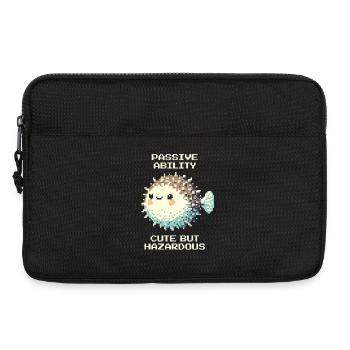 Passiv: süß, doch gefährlich | Kugelfisch - Laptoptasche 13" - Schwarz - Vorne