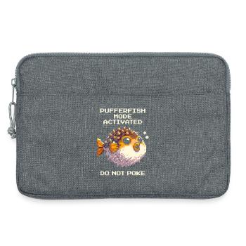 Mode poisson-globe actif : ne pas piquer | Jeu - Sacoche pour ordinateur portable 13 pouces - gris chiné - Devant