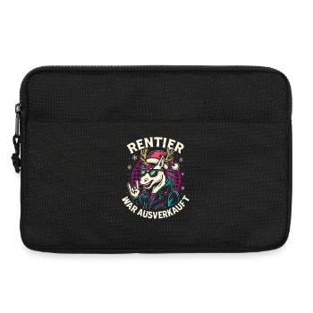Weihnachten Spruch Humor Einhorn Lustig Rentier - Laptoptasche 13" - Schwarz - Vorne