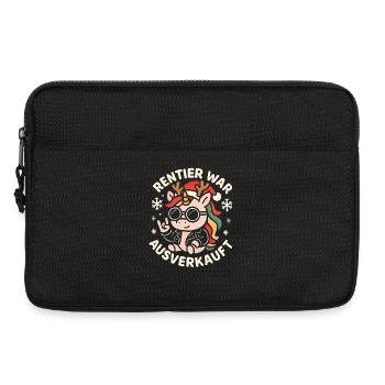 Weihnachten Spruch Humor Einhorn Lustig Rentier - Laptoptasche 13" - Schwarz - Vorne