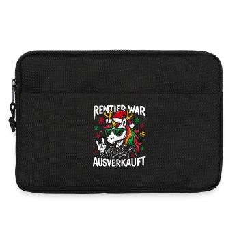 Weihnachten Spruch Humor Einhorn Lustig Rentier - Laptoptasche 13" - Schwarz - Vorne