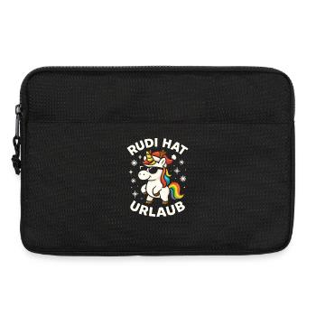 Weihnachten Spruch Humor Einhorn Lustig Rentier - Laptoptasche 13" - Schwarz - Vorne