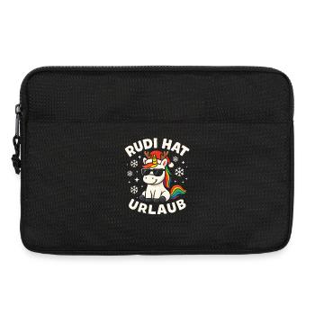 Weihnachten Spruch Humor Einhorn Lustig Rentier - Laptoptasche 13" - Schwarz - Vorne