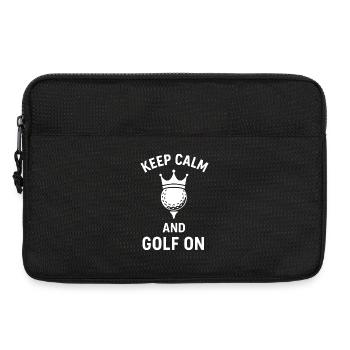 Keep Calm And Golf On Golf Lover Tee - Laptop bag 13" - black - Front