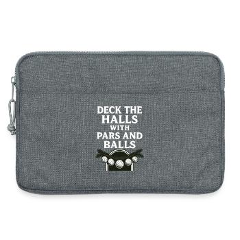 Décorez les salles avec des normales et des balles de golf de Noël - Sacoche pour ordinateur portable 13 pouces - gris chiné - Devant
