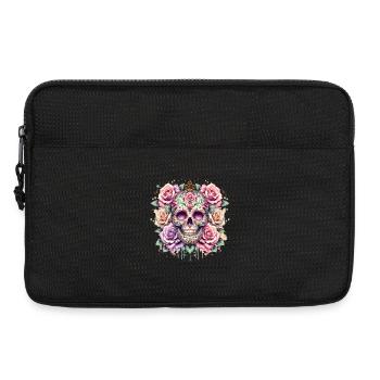 Flowers Skull Beauty Bloom - Laptop bag 13" - black - Front