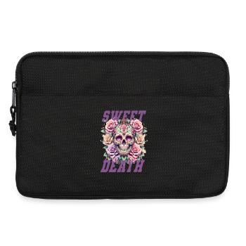 Flowers Skull Beauty Bloom - Laptop bag 13" - black - Front
