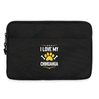 J’adore mon Chihuahua - Sacoche pour ordinateur portable 13 pouces - noir - Devant