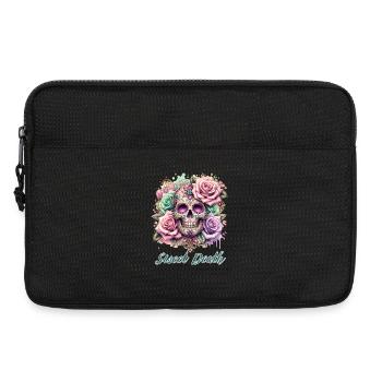Flowers Skull Beauty Bloom - Laptop bag 13" - black - Front