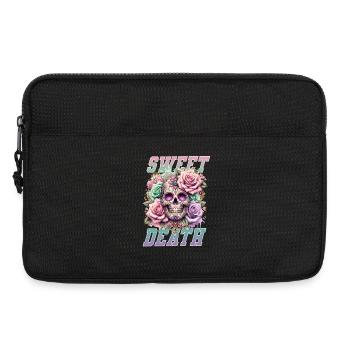 Fleurs Crâne Beauté Floraison - Sacoche pour ordinateur portable 13 pouces - noir - Devant