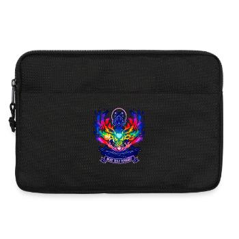 Meine Seele Schnurrt - Yoga Katze Regenbogen - Laptoptasche 13" - Schwarz - Vorne