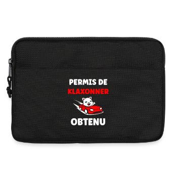 jeune permis, jeune conducteur, permis de conduire - Sacoche pour ordinateur portable 13 pouces - noir - Devant