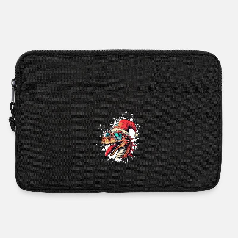 Drache Weihnachten Lustig - Laptoptasche 13" - Schwarz